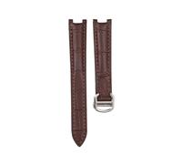 HYUOIND Cinturino in Pelle Compatibile con la Serie Cartier Pasha, Cinturino Speciale concavo for Uomo e Donna(Brown,13mm)