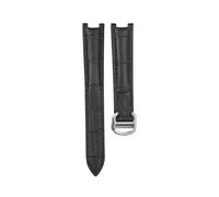 HYUOIND Cinturino in Pelle Compatibile con la Serie Cartier Pasha, Cinturino Speciale concavo for Uomo e Donna(Black,21mm)