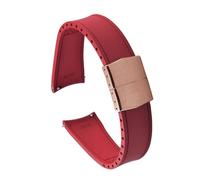 HYUOIND Compatibile con cinturino in gomma CTS con estremità curva 20/22 mm universale CTS tagliato a misura FKM cinturino in gomma per immersioni subacquee fibbia pieghevole compatibile con Omega