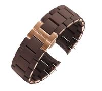 HYUOIND Curve End Cinturino per orologio compatibile con Armani AR5905 5890 5919 5906 5891 5920 cinturino 20 mm 23 mm nero marrone e oro rosa cinturino (marrone argento, 23 mm)
