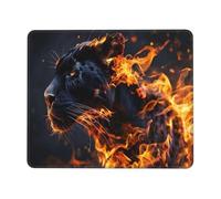 Hyupuanj Tappetino Mouse Piccolo 250 x 200 mm, Tappetini Mouse Gaming Pantera di fuoco, Mousepad Impermeabile e Antiscivolo, con Bordo Cucito, Pratica e Facile da Pulire, Ufficio, Laptop, PC l-402
