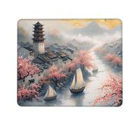 Hyupuanj Tappetino Mouse Piccolo 270 x 220 mm, Tappetini Mouse Gaming Città antica, Mousepad Impermeabile e Antiscivolo, con Bordo Cucito, Pratica e Facile da Pulire, Ufficio, Laptop, PC l-851