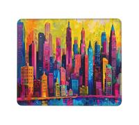 Hyupuanj Tappetino Mouse Piccolo 300 x 250 mm, Tappetini Mouse Gaming Città Architettura, Mousepad Impermeabile e Antiscivolo, con Bordo Cucito, Pratica e Facile da Pulire, Ufficio, Laptop, PC l-116
