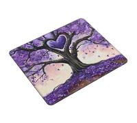 Hyupuanj Tappetino Mouse Piccolo 340 x 280 mm, Tappetini Mouse Gaming Albero dell'amore, Mousepad Impermeabile e Antiscivolo, con Bordo Cucito, Pratica e Facile da Pulire, Ufficio, Laptop, PC l-11
