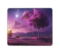 Hyupuanj Tappetino Mouse Piccolo 340 x 280 mm, Tappetini Mouse Gaming Albero viola, Mousepad Impermeabile e Antiscivolo, con Bordo Cucito, Pratica e Facile da Pulire, Ufficio, Laptop, PC l-1083