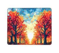 Hyupuanj Tappetino Mouse Piccolo 340 x 280 mm, Tappetini Mouse Gaming Colore albero, Mousepad Impermeabile e Antiscivolo, con Bordo Cucito, Pratica e Facile da Pulire, Ufficio, Laptop, PC l-89