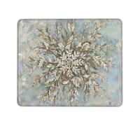 Hyupuanj Tappetino Mouse Piccolo 400 x 300 mm, Tappetini Mouse Gaming Fiocchi di neve, Mousepad Impermeabile e Antiscivolo, con Bordo Cucito, Pratica e Facile da Pulire, Ufficio, Laptop, PC l-968