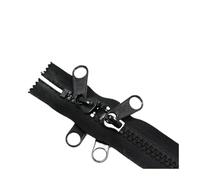 Hyuwdai 1/2/3/4/5/6 Metri 10# Cerniera in resina con doppi cursori Chiusura con zip a estremità chiusa per tenda da esterno lunghe e grandi cerniere accessori da cucito (nero, 400 cm (4 metri) _NO10)