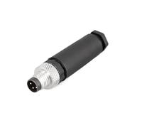 Hyuwdai 1 connettore M8 impermeabile con sensore di segnale a 3 pin, 4 pin, tipo A, maschio femmina, a crimpare, spina a crimpare e saldare, adattatore IP67 (spina maschio, 4 pin)
