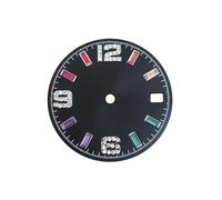 Hyuwdai 1 pz 28,5 millimetri NH35 Quadrante Stile Sole Modello Arcobaleno Scala Quadrante Quadrante Quadrante per NH35 NH36 4R 7S Orologio Movimento Modifica Parte FAI DA TE, Nero , misura unica