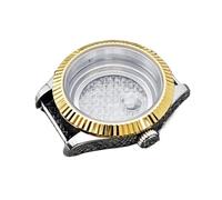 Hyuwdai 1 pz 36/41mm Oyster Perpetual Logbook Cassa in acciaio inossidabile trasparente vetro zaffiro Adatto for movimenti NH35/36/38(2,36mm)