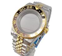 Hyuwdai 1 pz 40mm bicolore argento oro cassa orologio SUB for NH34 NH35 NH36 NH37 NH38 NH70 NH72 Movt vetro zaffiro 904L(D2,For eta2824 pt5000)