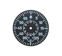 Hyuwdai 1 pz Accessori for orologi Quadrante nero for orologio da 38,9 mm Lancetta dei secondi Alle ore 6 Adatto for movimento ETA6498 ST3621 Spessore quadrante 0,4 mm(Watch dial)