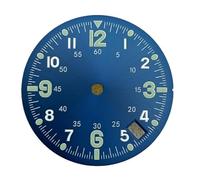 Hyuwdai 1 quadrante da 28,5 mm per orologio con movimento nh serie 35, con calendario, Blu, No logo