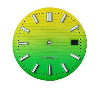 Hyuwdai 1 quadrante da 30,5 mm con luce verde, adatto per accessori per orologi con movimento NH35, Quadrante 7-s, misura unica