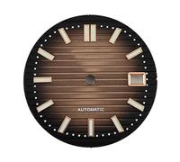 Hyuwdai 1 quadrante da 30,5 mm con luce verde, adatto per accessori per orologi con movimento NH35, Quadrante 12-s, misura unica