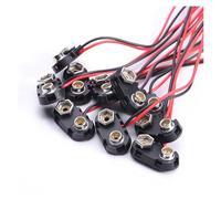 Hyuwdai 10 connettori a scatto per batteria da 9 V, con clip per cavi