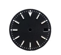 Hyuwdai 1pcs 28.5 Diametro Singolo/No Calendario Orologio con Blu-Verde Luminoso Quadrante e Lancette Adatto per NH35/2815/2836 Movimento Orologi Accessori, No.7 Nh35, misura unica