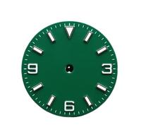 Hyuwdai 1pcs 28.5 Diametro Singolo/No Calendario Orologio con Blu-Verde Luminoso Quadrante e Lancette Adatto per NH35/2815/2836 Movimento Orologi Accessori, No.11 Nh35 2815, misura unica