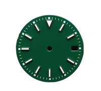 Hyuwdai 1pcs 28.5 Diametro Singolo/No Calendario Orologio con Blu-Verde Luminoso Quadrante e Lancette Adatto per NH35/2815/2836 Movimento Orologi Accessori, N. 2 Nh35, misura unica