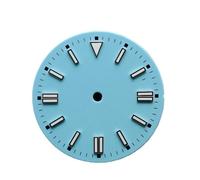 Hyuwdai 1pcs 28.5 Diametro Singolo/No Calendario Orologio con Blu-Verde Luminoso Quadrante e Lancette Adatto per NH35/2815/2836 Movimento Orologi Accessori, No.6 Nh35 2815, misura unica
