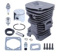 HYUYRFJR Kit pistone Cilindro da 40 mm for Motosega Hus 340 345 Sostituire 503870276 w Guarnizioni valvola di decompressione Filtro Carburante Benzina