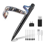 HYVO Penna Telecamera 1080P HD con Audio, Mini Videocamera Portatile OTG con Rilevamento Movimento, Ideale per Riunioni, Lezioni e Ufficio