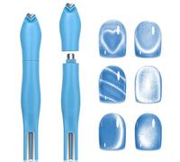 HYWWPFLAY 3 in 1, calamite per unghie a forma di occhio di gatto, design a forma di cuore e rotondo, multifunzione, per smalto gel occhio di gatto, per unghie, accessori per casa, fai da te, salone e