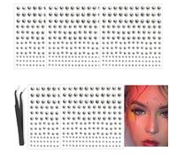 Hyxodjy 5 Pezzi Perno del Naso Falso, 3/4/5/6mm Perno del Labbro Fake Piercing per Incollare con Pinzette Autocollante Pietre di Viso Cooles Punk Y2K per le Labbra Naso Sopracciglia