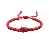 HYXX Bracciale Intrecciato, Bracciale Etnico Con Nodo Cinese Regolabile Braccialetti Portafortuna Rossi Intrecciati Multicolori Braccialetti Da Yoga Con Ciondoli Tibetani Fatti A Mano Regalo Da Donna