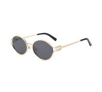 HYYZZC 1-2 pezzi occhiali da sole alla moda retrò con montatura piccola da donna e uomo in metallo con protezione UV, occhiali da sole con, BLS3623, C2