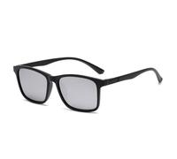 HYYZZC 1/2 pezzi occhiali da sole polarizzati da uomo classici occhiali sportivi alla moda semplici da guidare protezione solare, nero argento