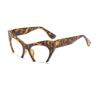 HYYZZC Montatura per occhiali da donna, stile retrò, con montatura a mezza montatura, stile occhi di gatto, montatura per occhiali da uomo, a forma di fiore di fagiolo, taglia unica