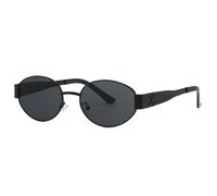 HYYZZC Occhiali da sole alla moda in metallo per uomo e donna, occhiali da sole rotondi ovali unisex eleganti, UV400, C2, 1 pezzo