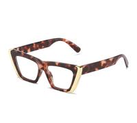 HYYZZC Occhiali da sole classici da donna per uomo, alla moda, vintage, di tendenza, punk, con lenti a occhio di gatto, UV400, trasparenti, leopardati.