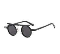 HYYZZC Occhiali da sole da donna retrò Cat Eye, alla moda, blu e viola, quadrati, da uomo, con lenti UV400, per shopping, viaggi, spiaggia, feste, ciclismo, nero e grigio, taglia unica