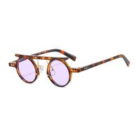 HYYZZC Occhiali da sole da donna retrò Cat Eye, alla moda, blu e viola, quadrati, da uomo, con lenti UV400, per shopping, viaggi, spiaggia, feste, ciclismo, sfumatura grigio viola, taglia unica