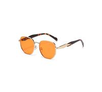 HYYZZC Occhiali da sole per fotografia di strada da donna, in metallo, alla moda, anti UV, con montatura rotonda, alla moda, personalizzati per auto, Prange