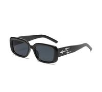 HYYZZC Occhiali da sole piccoli in stile retrò da donna, stile gattino, alla moda, colorati, a specchio, da uomo, punk, sportivi, neri