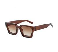 HYYZZC Occhiali da sole retrò classici per donna e uomo, alla moda, con montatura vintage, moderni, da donna e da uomo, con protezione UV40, Tea Tea, 1 pezzo