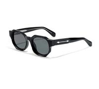 HYYZZC Occhiali da sole retrò punk da uomo, vintage, con montatura spessa, di qualità, da donna, per feste e vacanze, da viaggio, C01, nero, 1 pezzo