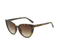 HYYZZC Occhiali da sole retrò semplici con montatura grande, da donna, alla moda, con occhio di gatto, da uomo, classici, con lenti in tartaruga, UV, C2, un pezzo