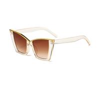 HYYZZC Occhiali da sole vintage a forma di occhio di gatto da donna, con montatura piccola, stile retrò, moda, F, 1 pezzo