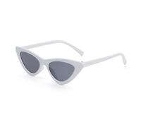HYYZZC Occhiali da sole vintage per bambini, con montatura a triangolo piccolo, modello Cat Eye, per ragazzi e ragazze, UV400, bianchi, un pezzo