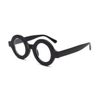 HYYZZC Occhiali da vista rotondi retrò da donna, con montatura leopardata, stile champagne, trasparenti, da uomo, per computer, neri, taglia unica