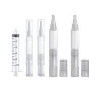 HyzaPhix 5 Pezzi Penna Contenitore Cosmetico Plastica, 5ml 6ml Penne a Spirale Vuote, Cuticle Oil Pen Empty, Penne Vuote con Punta a Pennello Trasparente Portabile Contenitori per Cosmetica