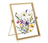 HyzaPhix Cornice per Fiori Pressati, Cornici Foto Pressed Flower Photo Frame per Decorazioni Casa Ufficio Domestico, Esemplari Di Piante, Regali Fai Da Te (oro 15x21cm)