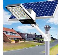 HYZHANHONG 100W, Luce Solare Esterna a LED con Telecomando, Luce da Strada Solare con Telecomando, Sistema di Controllo Intelligente della Luce, per Portico, Patio e Garage