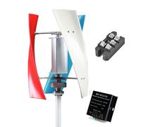 HYZHANHONG 15000W 12V 24V 48V Generatore Eolico a 3 Pale Senza Rumore, Motore Eolico Verticale con Kit di Controllo di Carica per Uso Domestico (Bianco),48v