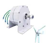 HYZHANHONG 220v, Generatore Eolico a Magnete Permanente a Bassa velocità 12000W 48V 120V 220V 380V a Basso RPM, Motore a energia Libera Fai-da-Te per Uso Domestico (Bianco)